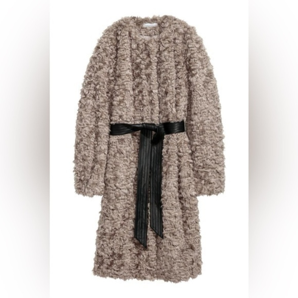 H&M faux fur lined jacket